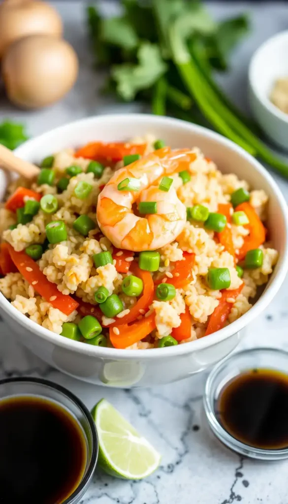 Cauliflower Fried Rice with Shrimp