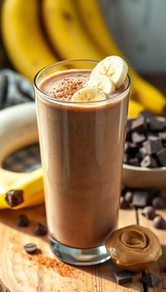 Chocolate Banana Protein Smoothie