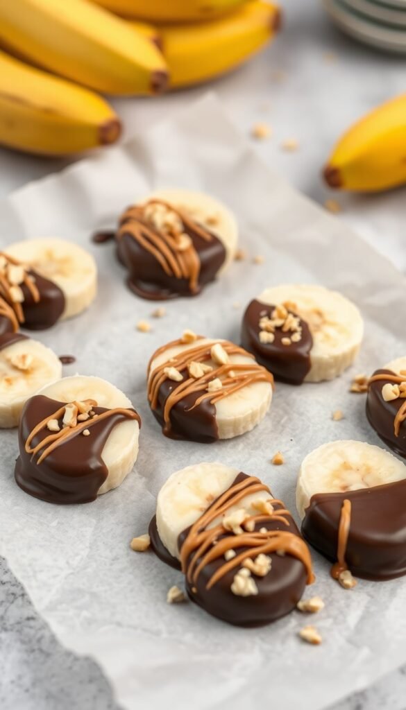 Chocolate Peanut Butter Banana Bites