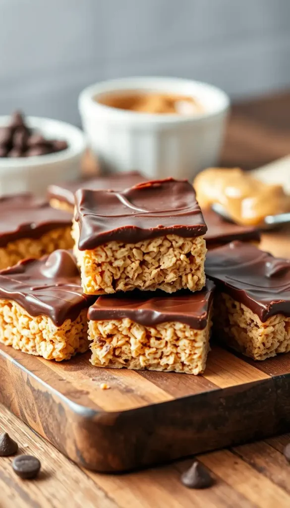 Chocolate Peanut Butter Rice Krispie Treats