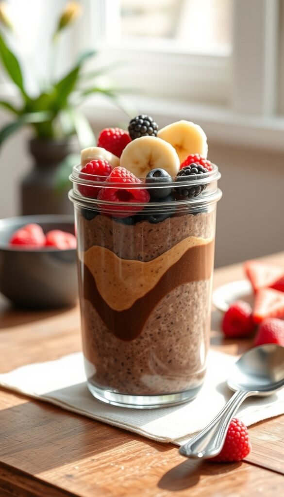 Chocolate Protein Overnight Oats