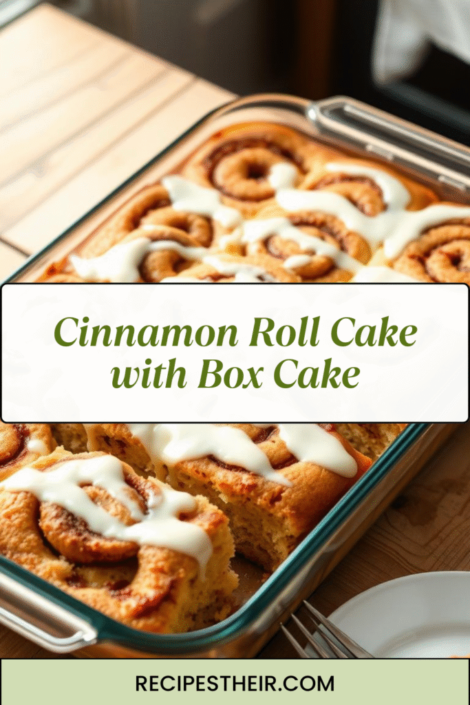 Cinnamon Roll Cake with Box Cake