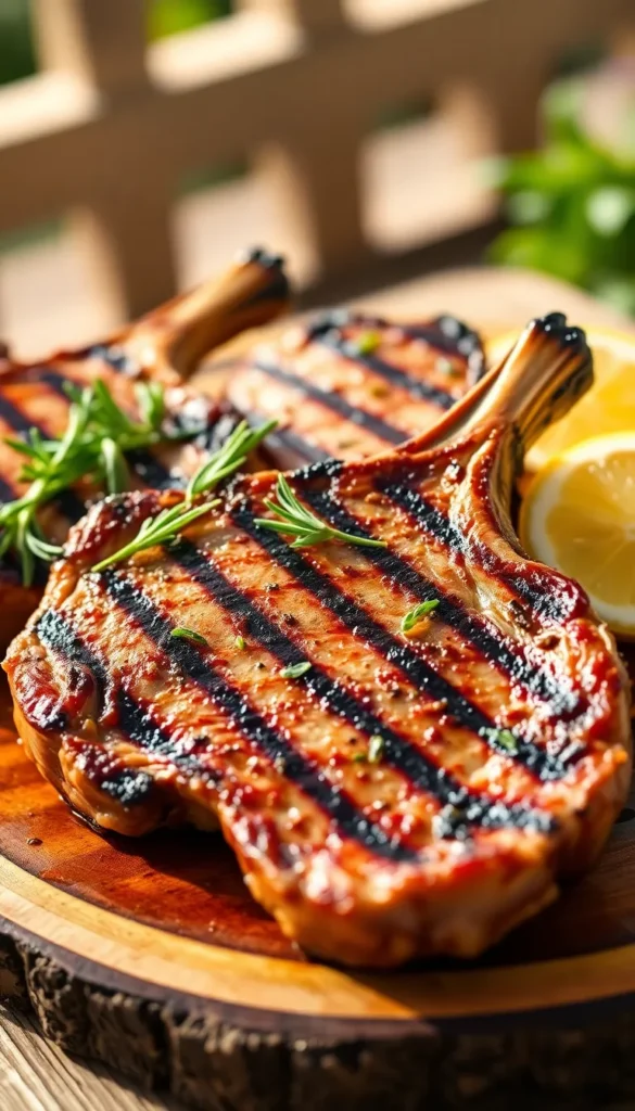 Classic Garlic Herb Grilled Pork Chops