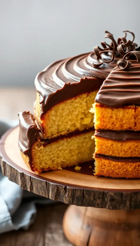 Classic Yellow Cake with Chocolate Frosting