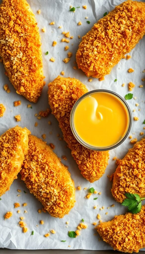 Crispy Parmesan Baked Chicken Tenders