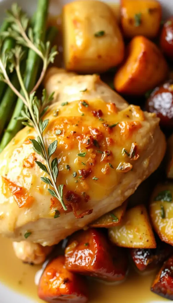 Garlic Butter Chicken with Roasted Vegetables