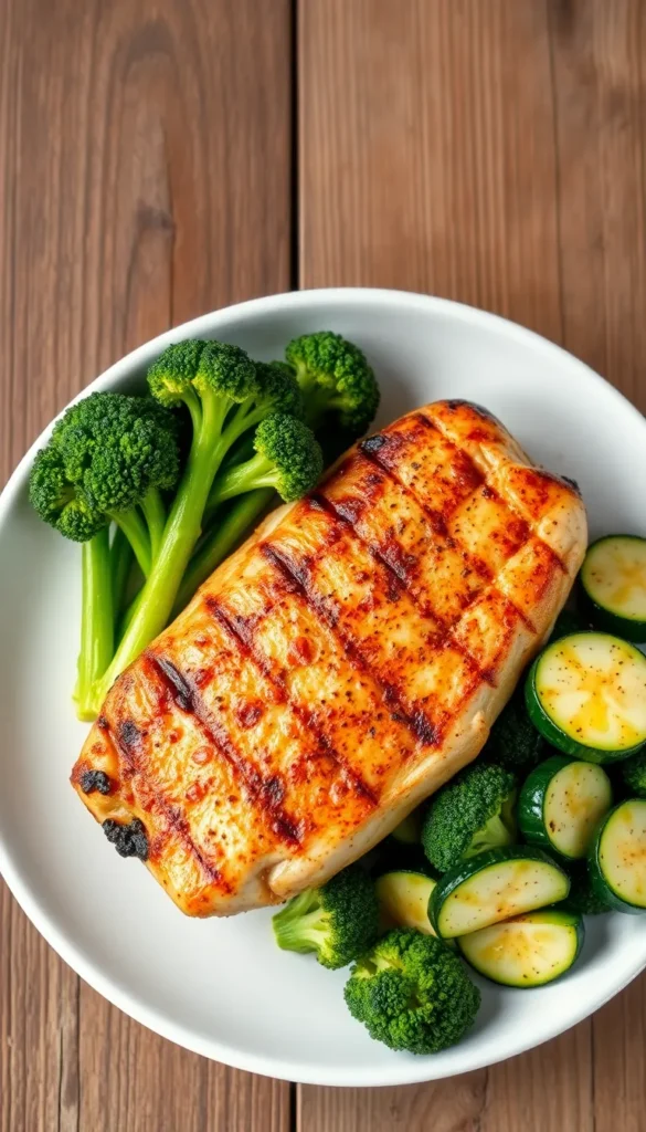 Grilled Chicken and Steamed Vegetables