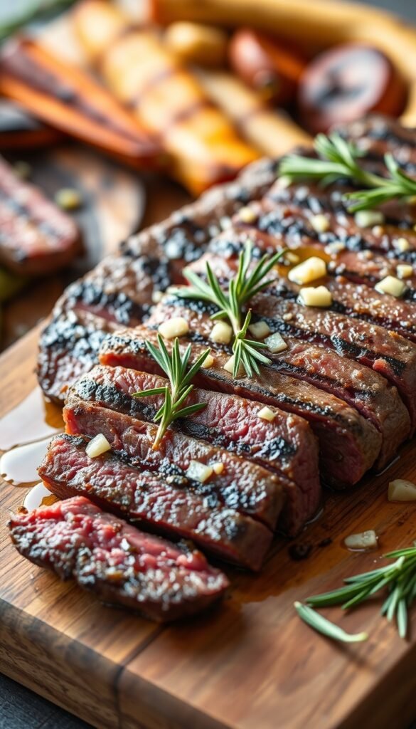 Grilled Garlic and Herb Flank Steak