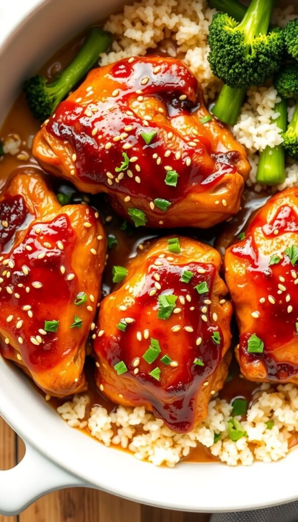 Honey Garlic Baked Chicken Thighs