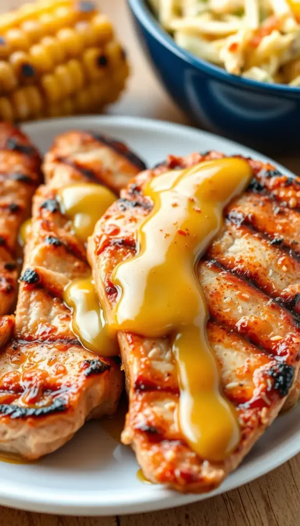 Honey Mustard Grilled Pork Chops