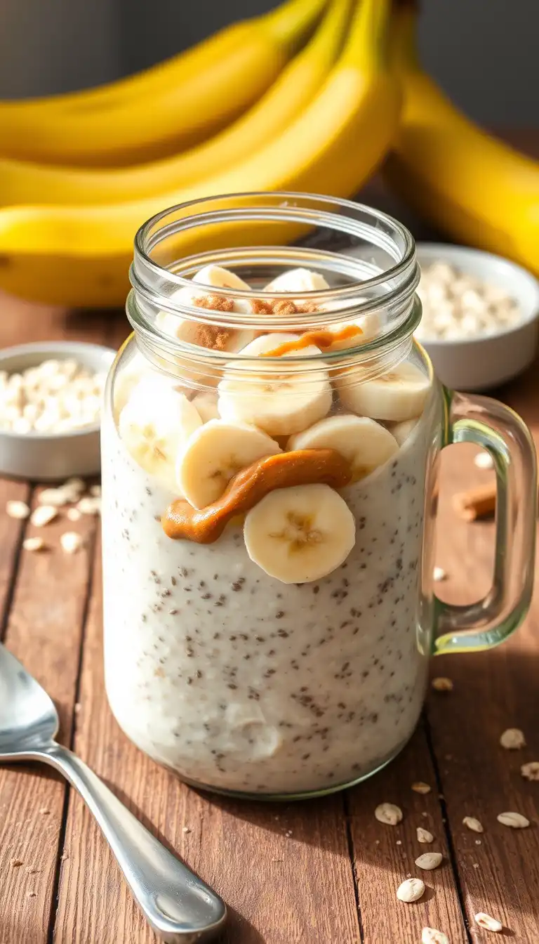 High-Protein Banana Overnight Oats