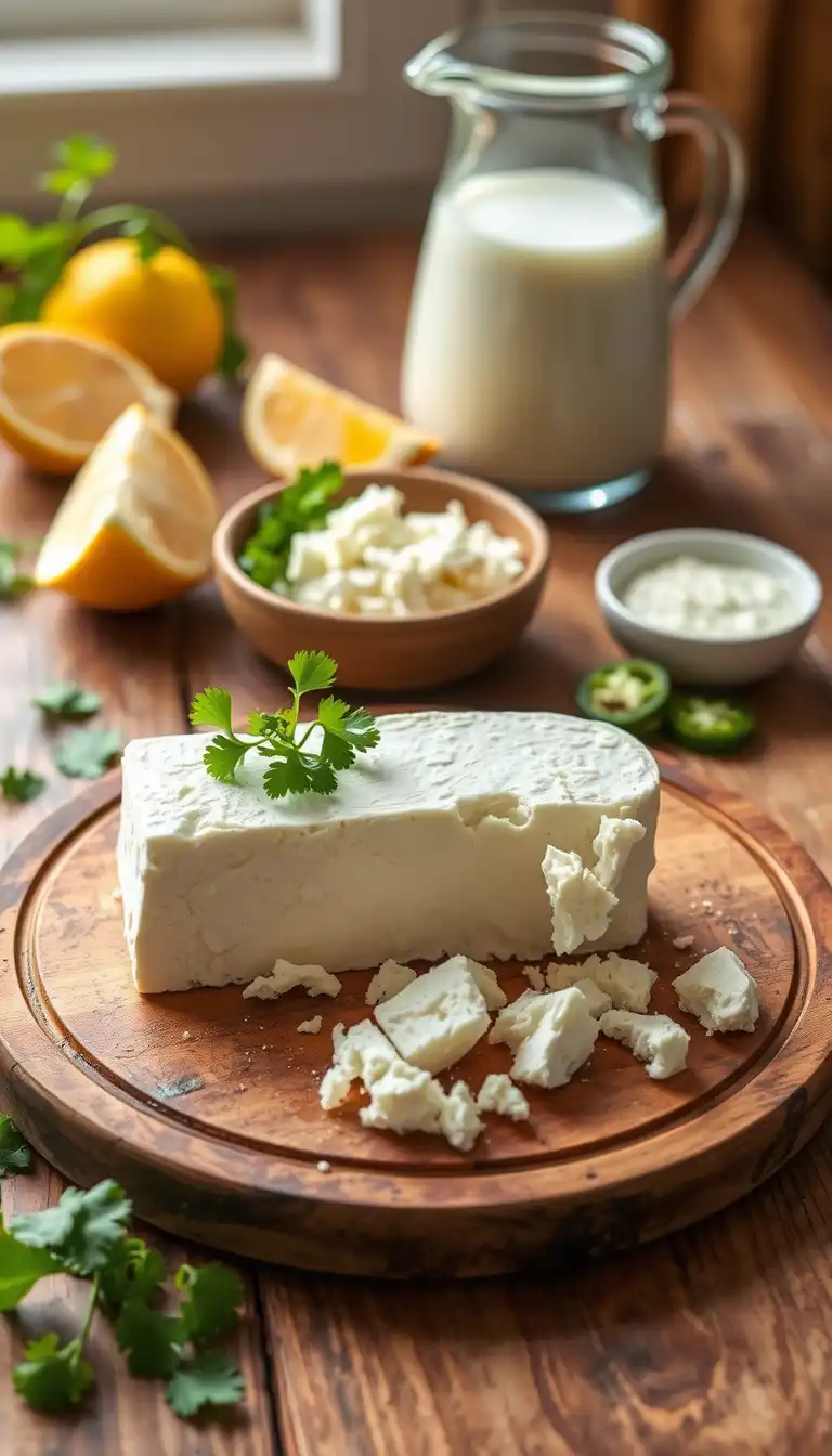 Ingredients for Queso Fresco Recipe
