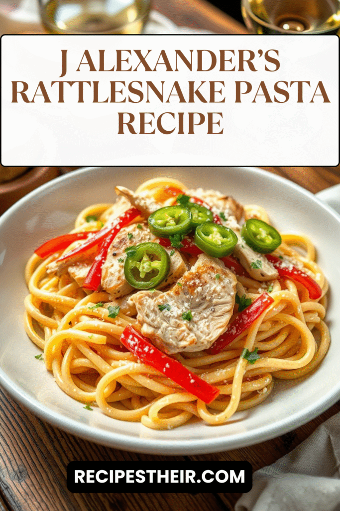 J Alexander’s Rattlesnake Pasta Recipe