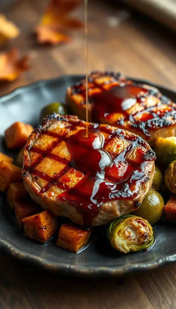 Maple Glazed Grilled Pork Chops