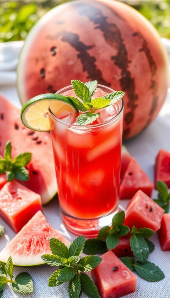 Refreshing Watermelon Mint Juice