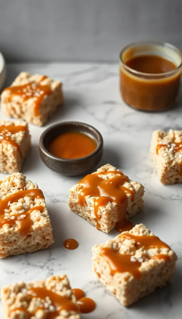 Salted Caramel Rice Krispie Treats