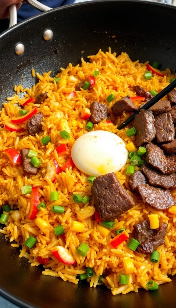Shaved Beef Fried Rice