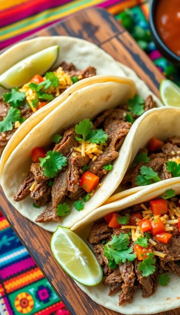 Shaved Beef Tacos