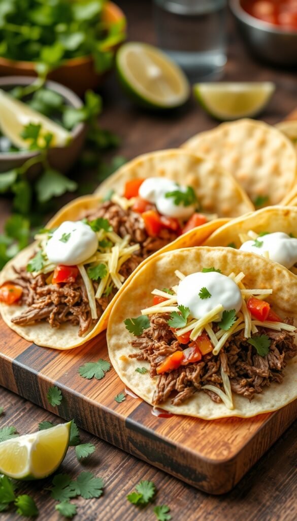 Slow Cooker Flank Steak Tacos