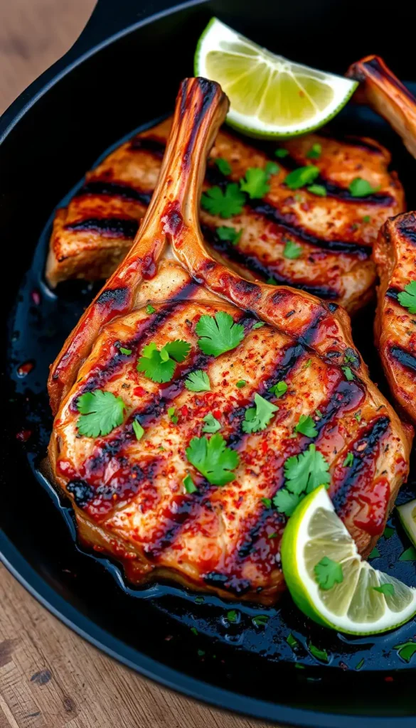 Spicy Chipotle Lime Grilled Pork Chops