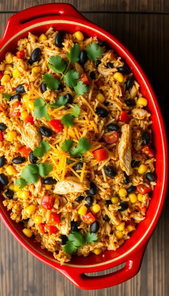 Spicy Mexican Chicken and Rice Casserole