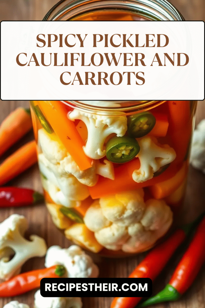 Spicy Pickled Cauliflower and Carrots