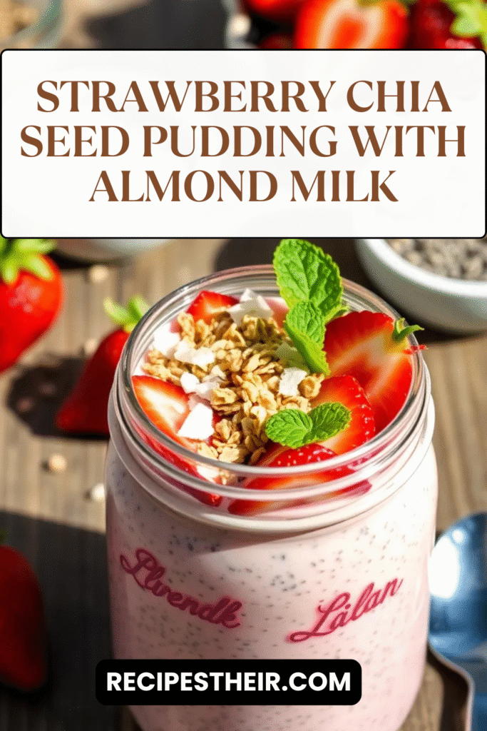 Strawberry Chia Seed Pudding With Almond Milk