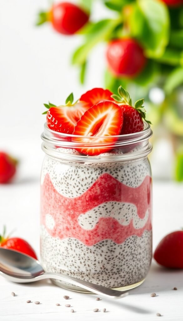 Sugar-Free Strawberry Chia Seed Pudding