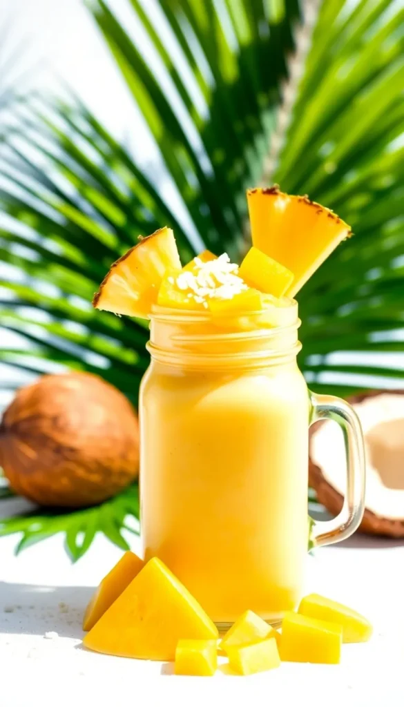 Tropical Mango Protein Shake Smoothie