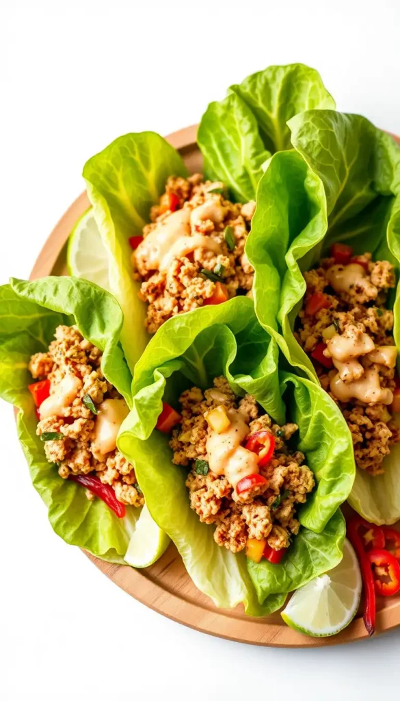 Turkey and Veggie Lettuce Wraps