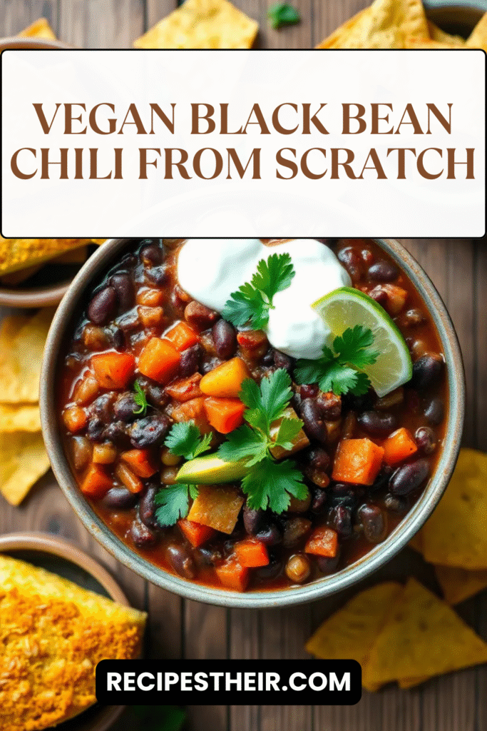 Vegan Black Bean Chili From Scratch