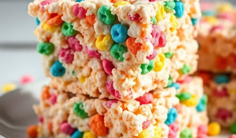 Fruity Pebbles Rice Crispy Treats: A Colorful Twist on a Classic Dessert