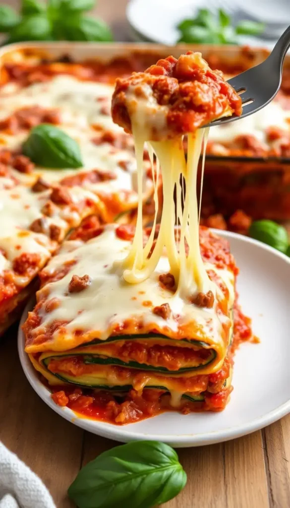Zucchini Lasagna with Ground Beef