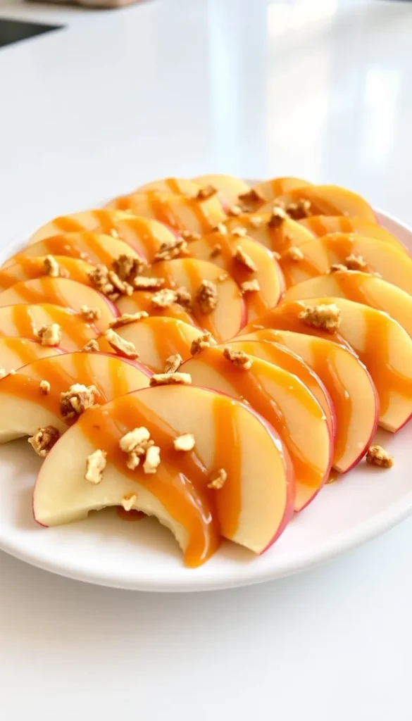 Apple Slices with Caramel Drizzle