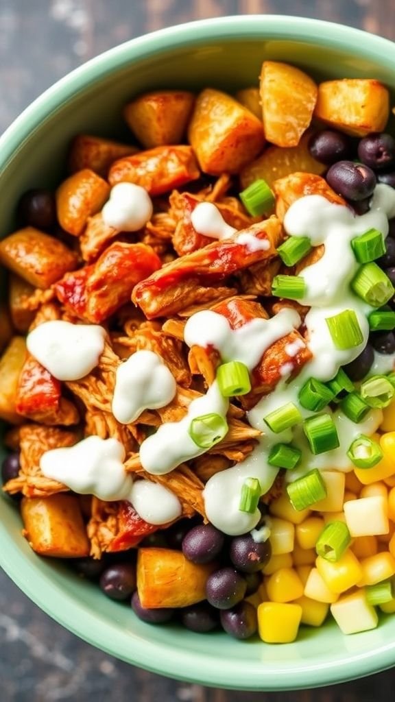 BBQ Chicken and Potato Bowls