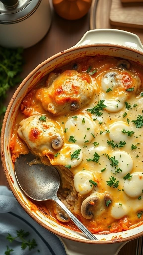 Baked Chicken and Mushroom Casserole