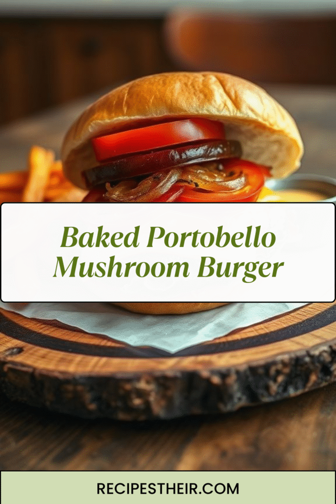 Baked Portobello Mushroom Burger