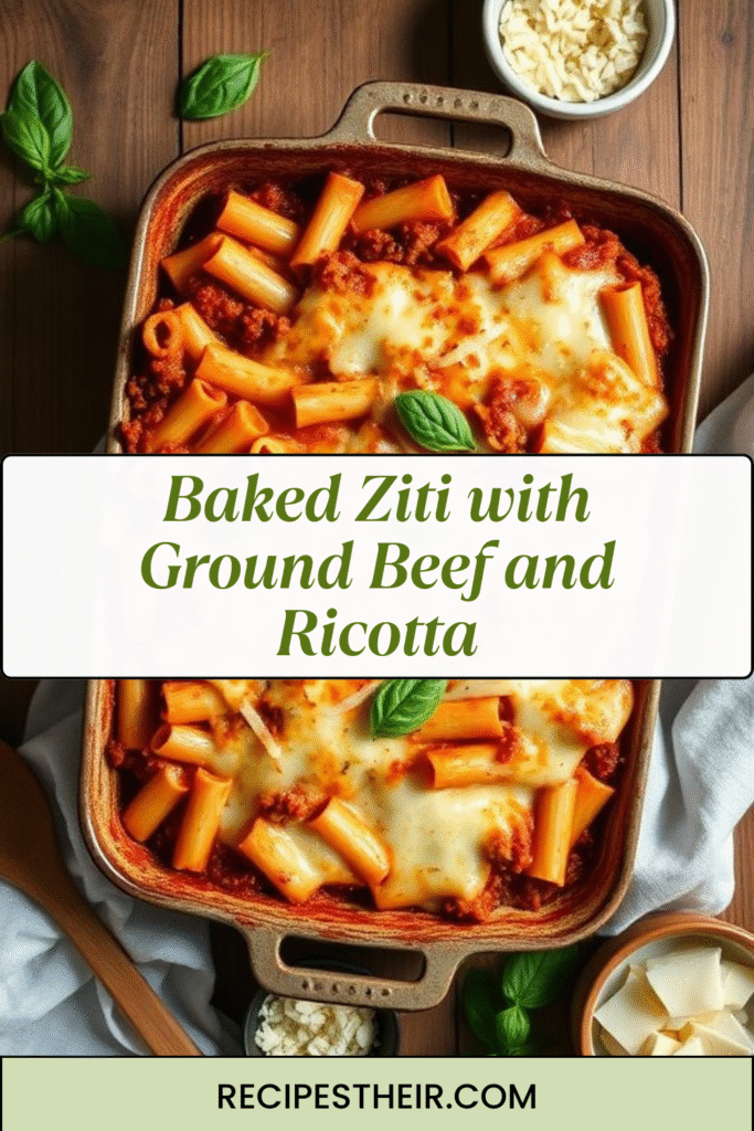 Baked Ziti with Ground Beef and Ricotta