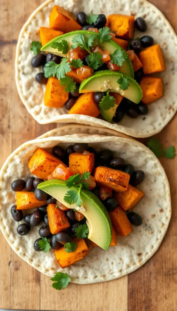 Black Bean and Sweet Potato Tacos