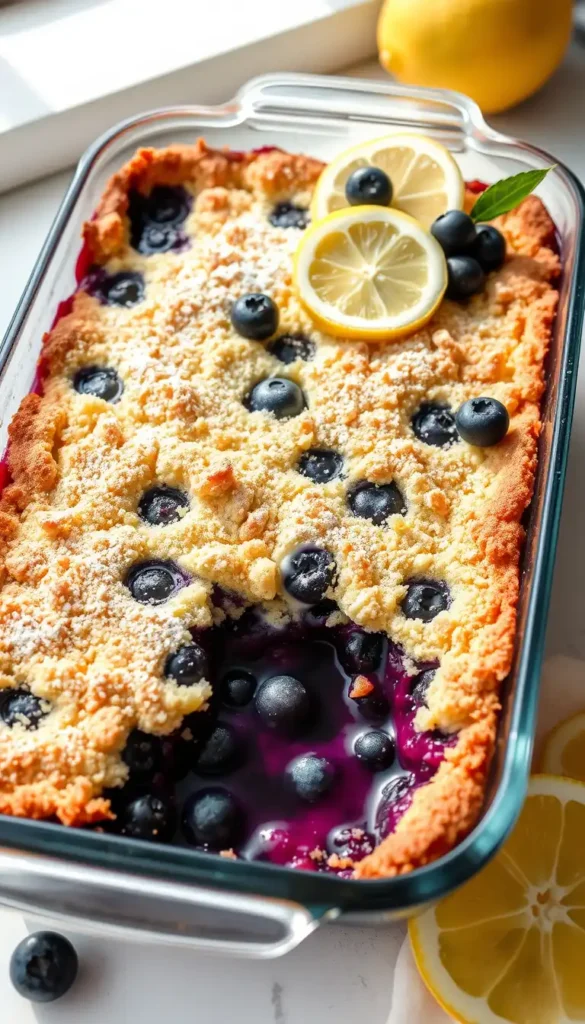 Blueberry Lemon Dump Cake