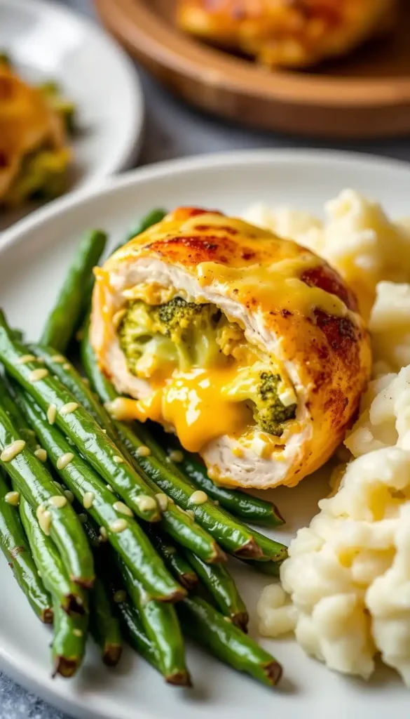 Broccoli and Cheddar Stuffed Chicken