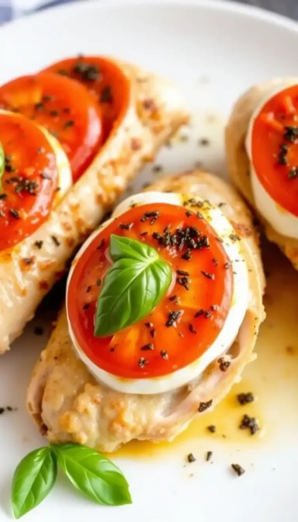 Caprese Stuffed Chicken (Tomato, Mozzarella & Basil)