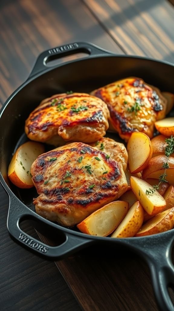 Cast Iron Chicken and Crispy Potatoes