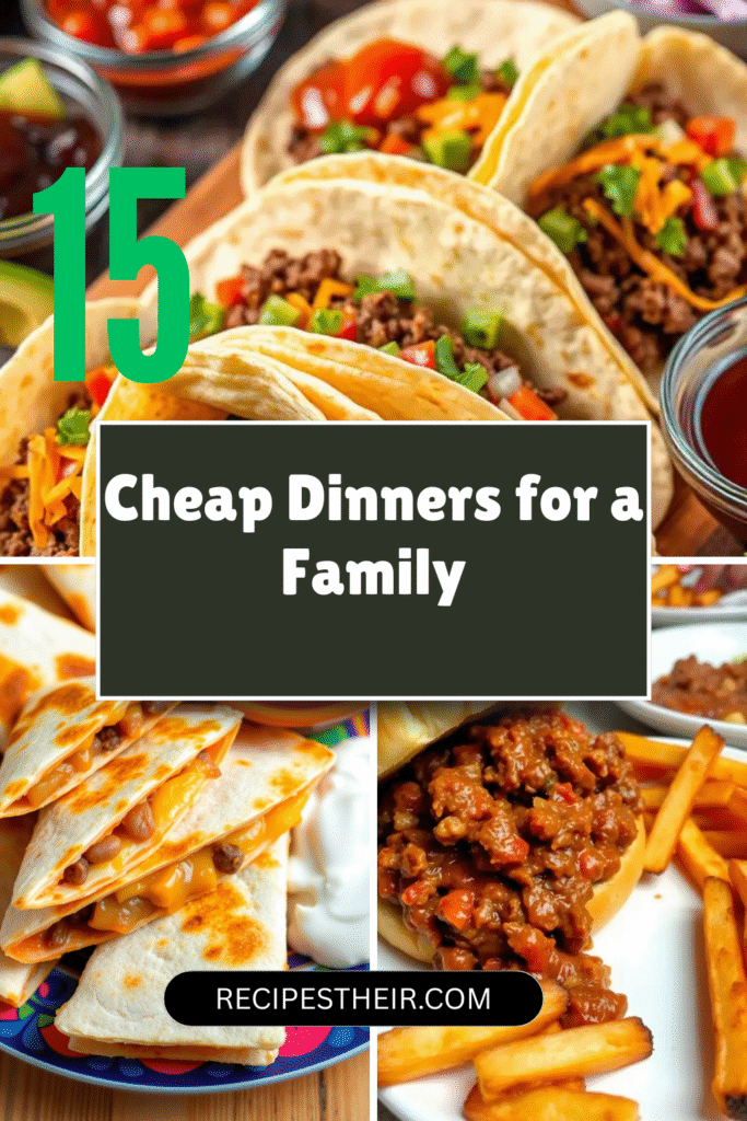 Cheap Dinners for a Family:
