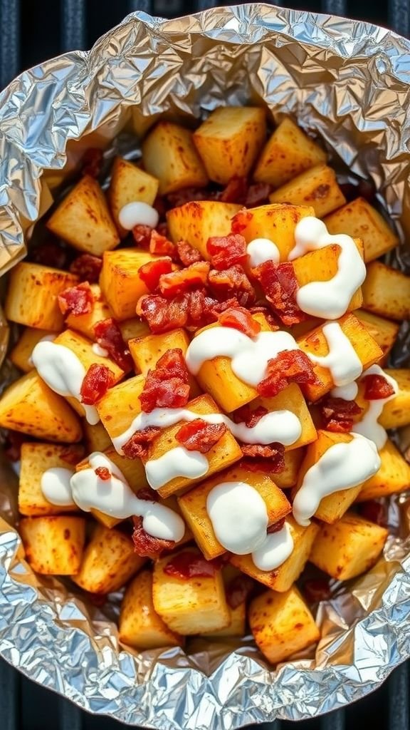 Cheesy Bacon Ranch Foil Potatoes