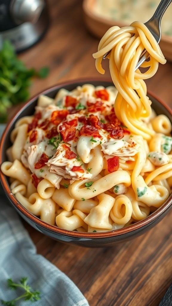 Cheesy Chicken Bacon Ranch Pasta