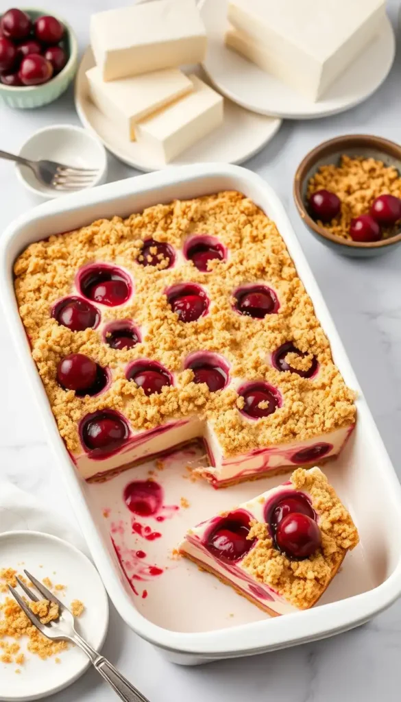 Cherry Cheesecake Dump Cake