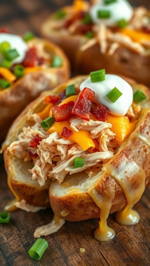 Chicken Bacon Ranch Loaded Potatoes