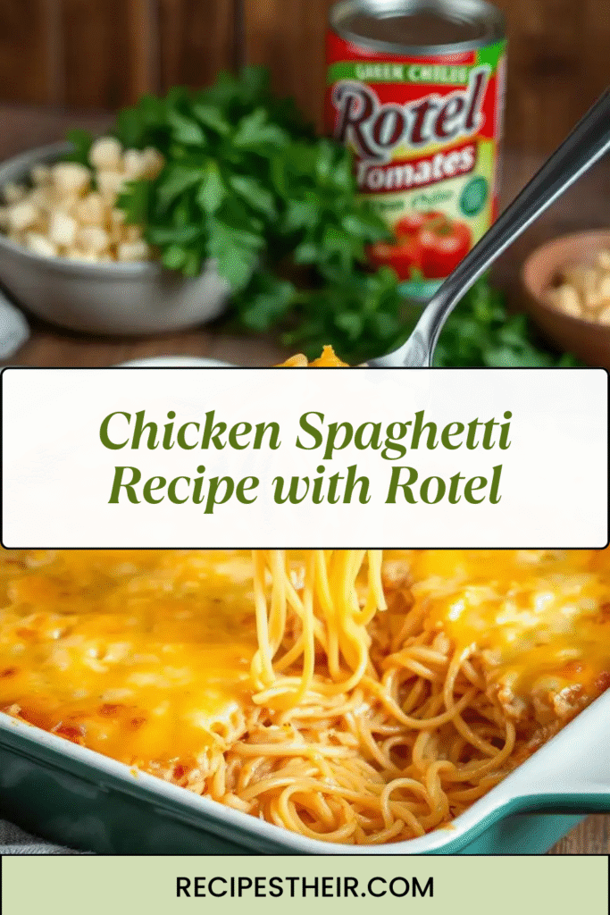Chicken Spaghetti Recipe with Rotel
