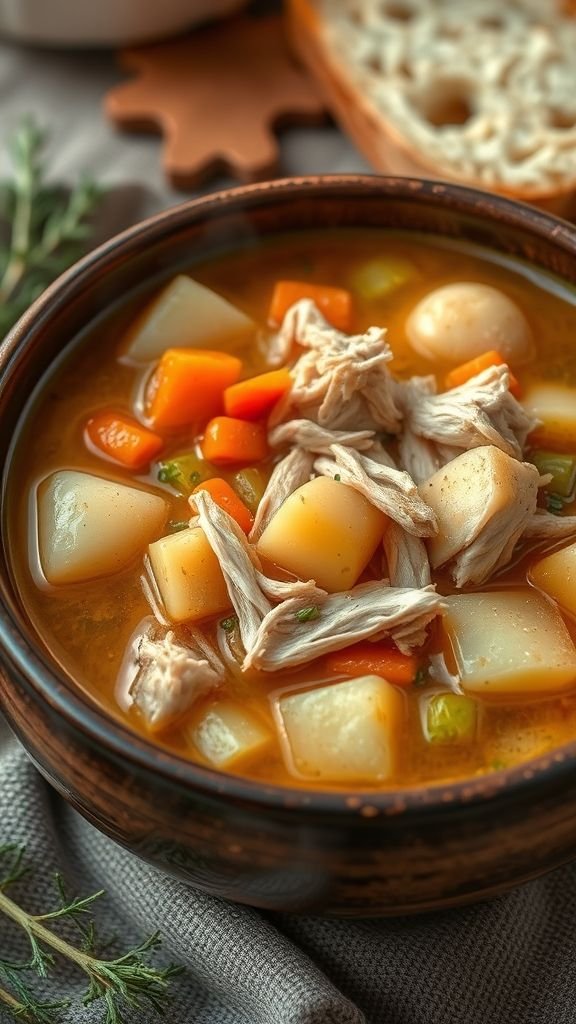 Chicken Stew with Potatoes and Vegetables